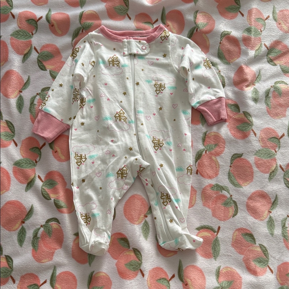 Adorable Pink and White Kids One Piece